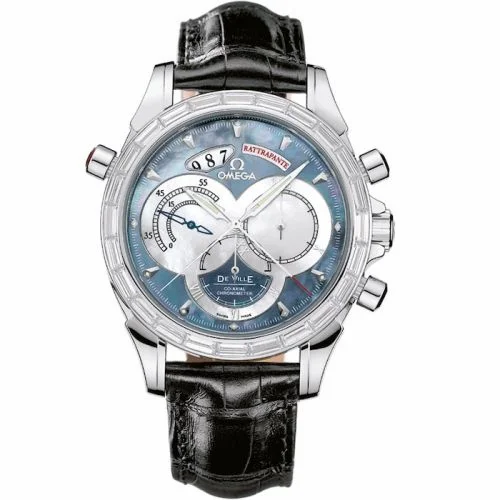 Omega De Ville Co-Axial 41 Chronoscope Rattrapante Platinum Baguette / MOP 4642.72.31 (46427231)